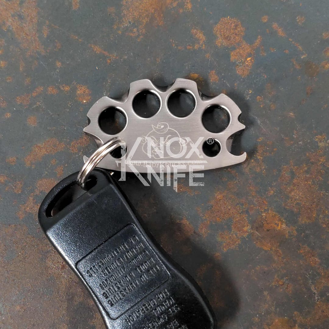 silver BabyKnucks Baby Brass Knuckles by KnoxKnives